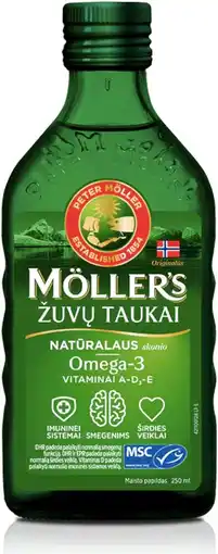 Amazon Möller's Omega-3 levertraan natuur (250 ml) aanbieding