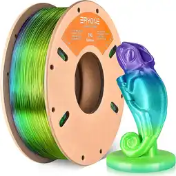 Amazon ERYONE TPU-filament 1,75 mm, voor 3D-printer, 0,5 kg, 1 spoel, +/-0,05 mm, 95 A, Sea Glass Rainbow aanbieding