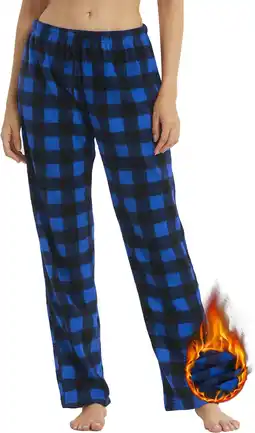 Amazon 1-2 Pack Damespyjamabroek Geruite Pyjamabroek Nachtkleding Broek Lange Plaid Slaapbroek aanbieding