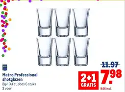 Makro Metro Professional shotglazen aanbieding