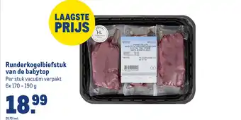 Makro Runderkogelbiefstuk van de babytop aanbieding