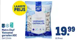 Makro Metro Chef Vannamei garnalen ASC aanbieding