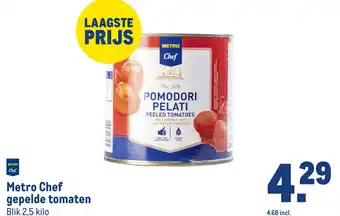 Makro Metro Chef gepelde tomaten aanbieding