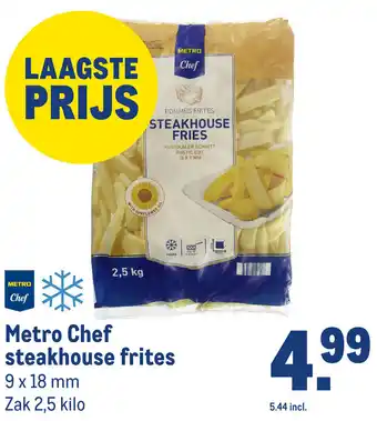 Makro Metro Chef steakhouse frites aanbieding