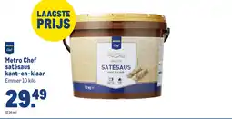 Makro Metro Chef satésaus kant en klaar aanbieding