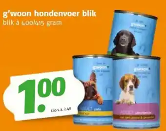 Poiesz g'woon hondenvoer blik aanbieding