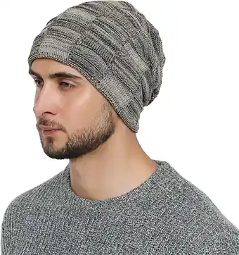 Amazon DonDon heren winter long beanie zeer warme en zachte muts met teddyfleece aanbieding