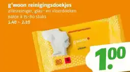 Poiesz g'woon reinigingsdoekjes aanbieding