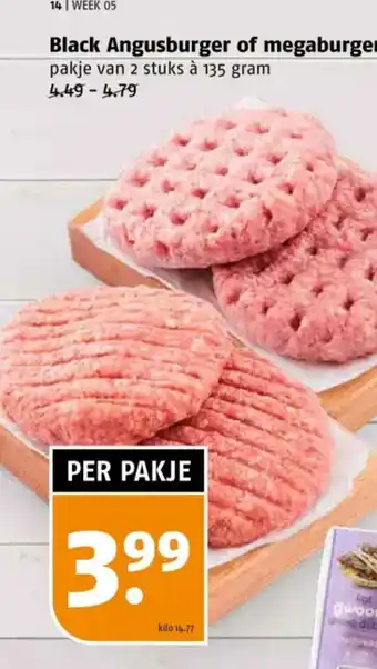 Poiesz Black Angusburger of megaburger aanbieding