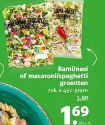 Poiesz Bami nasi of macaroni spaghetti groenten aanbieding