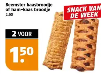 Poiesz Beemster kaasbroodje of ham kaas broodje aanbieding