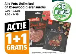 Poiesz Alle Pets Unlimited of Rosewood dierensnacks aanbieding