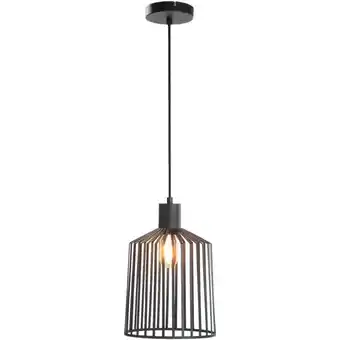 Leen Bakker Hanglamp Fynn zwart metaal E27 150xØ30 cm aanbieding