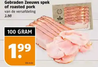 Poiesz Gebraden Zeeuws spek of roasted pork aanbieding