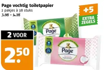 Poiesz Page vochtig toiletpapier aanbieding