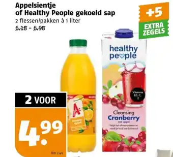 Poiesz Appelsientje of Healthy People gekoeld sap aanbieding