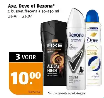 Poiesz Axe, Dove of Rexona aanbieding