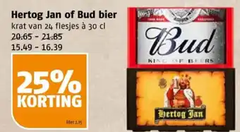 Poiesz Hertog Jan of Bud bier aanbieding