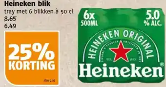 Poiesz Heineken blik aanbieding