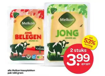 Spar alle Melkan kaasplakken aanbieding