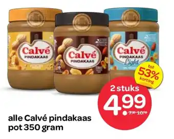 Spar alle Calvé pindakaas aanbieding