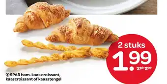 Spar ham kaas croissant, kaascroissant of kaasstengel aanbieding