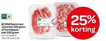 Spar bami nasi vlees of hamlappen aanbieding