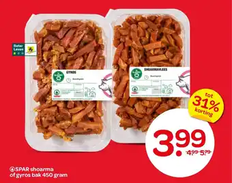 Spar Shoarma of gyros aanbieding