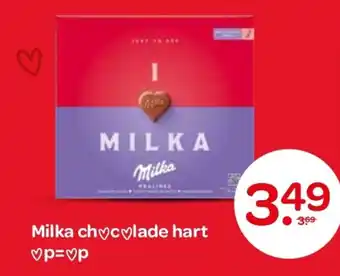 Spar Milka chocolade hart aanbieding