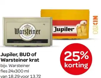 Spar Jupiler, BUD of Warsteiner krat aanbieding