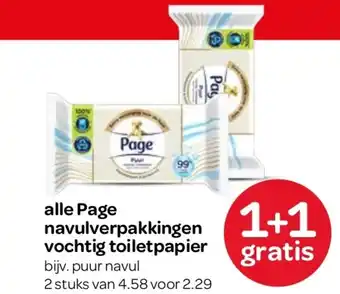 Spar alle Page navulverpakkingen vochtig toiletpapier aanbieding