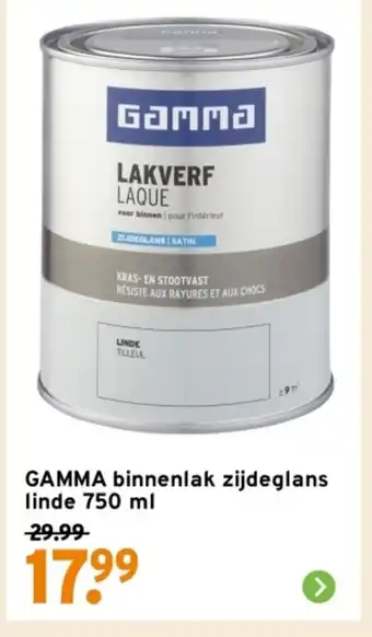 GAMMA Gamma binnenlak zijdeglans aanbieding