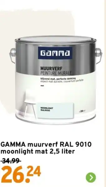 GAMMA GAMMA muurverf RAL 9010 moonlight mat aanbieding