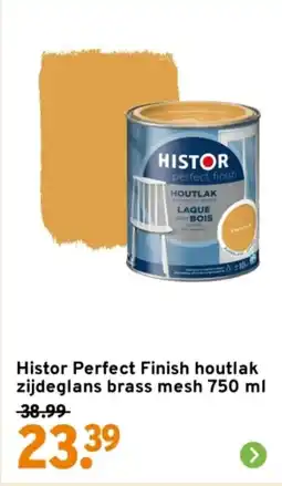 GAMMA Histor Perfect Finish houtlak zijdeglans brass mesh aanbieding