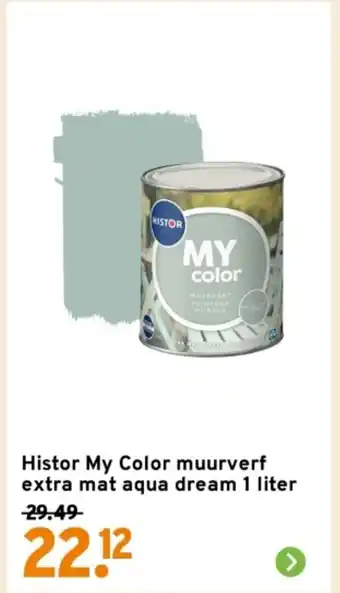 GAMMA Histor My Color muurverf extra mat aqua dream aanbieding