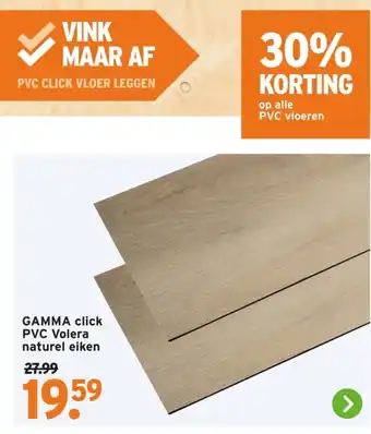 GAMMA GAMMA click PVC Volera naturel eiken aanbieding