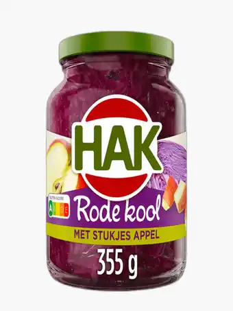 Flink HAK Rode kool met appel 355g aanbieding