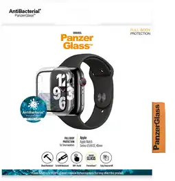 MediaMarkt Panzerglass Antibacteriële Transparante Full Body Screenprotector Apple Watch Series 4/5/6/se 40 Mm aanbieding