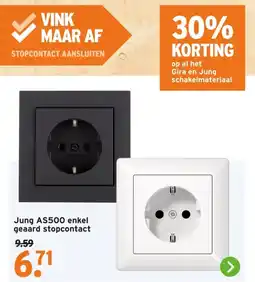 GAMMA Jung AS500 enkel geaard stopcontact aanbieding