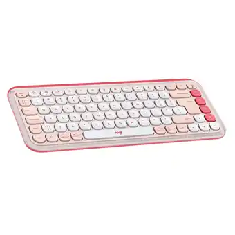 MediaMarkt Logitech Pop Icon Keys Draadloos Toetsenbord Roze aanbieding