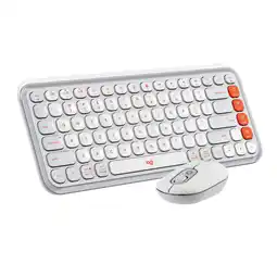 MediaMarkt Logitech Pop Icon Combo Draadloos Toetsenbord En Muis Wit aanbieding