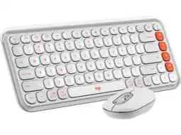 MediaMarkt Logitech Pop Icon Combo Draadloos Toetsenbord En Muis Wit aanbieding