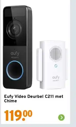 GAMMA Eufy Video Deurbel C211 met Chime aanbieding