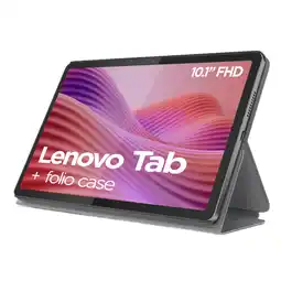 MediaMarkt Lenovo Tab + Folio Sleeve - 10.1 Inch 64 Gb Grijs Wifi aanbieding