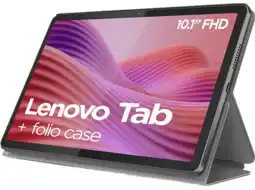 MediaMarkt Lenovo Tab + Folio Sleeve - 10.1 Inch 64 Gb Grijs Wifi aanbieding