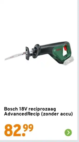 GAMMA Bosch 18V reciprozaag Advanced Recip zonder accu aanbieding