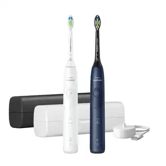 MediaMarkt Philips Sonicare 5500 Series Duopack Hx7119/01 Elektrische Tandenborstel Zwart En Wit aanbieding