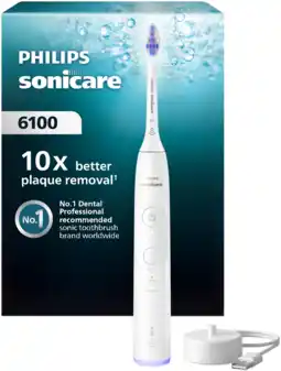 MediaMarkt Philips Sonicare 6100 Series Hx7400/01 Elektrische Tandenborstel Wit aanbieding