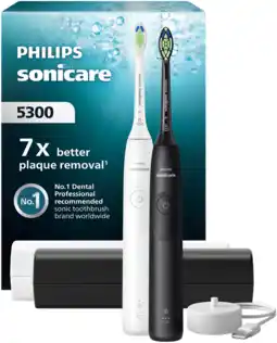 MediaMarkt Philips Sonicare 5300 Series Duopack Hx7109/01 Elektrische Tandenborstel Zwart En Wit aanbieding