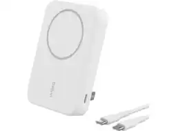 MediaMarkt Belkin Magsafe Compatible Powerbank 10k Qi2 Met Kickstand Wit aanbieding